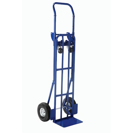 Global Industrial Steel 2-in-1 Convertible Hand Truck with Pneumatic Wheels 185546